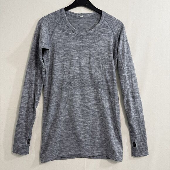 Lululemon Swiftly Tech Long Sleeve Size 8 Grey Shirt - Picture 1 of 8